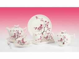 Kirschbl�te Teeservice komplett Fine Bone China