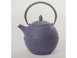 Eisenkanne rund blau 1l