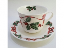  Christmas Ribbon Jumbotasse Fine Bone China
