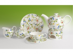 Fleurette Teeservice-Komplett Fine Bone China
