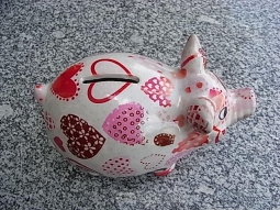 Sparschwein Retro beige