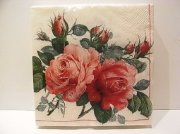 Engl.Rose Servietten