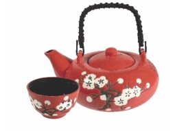 Tee-Set White Plum Blossom